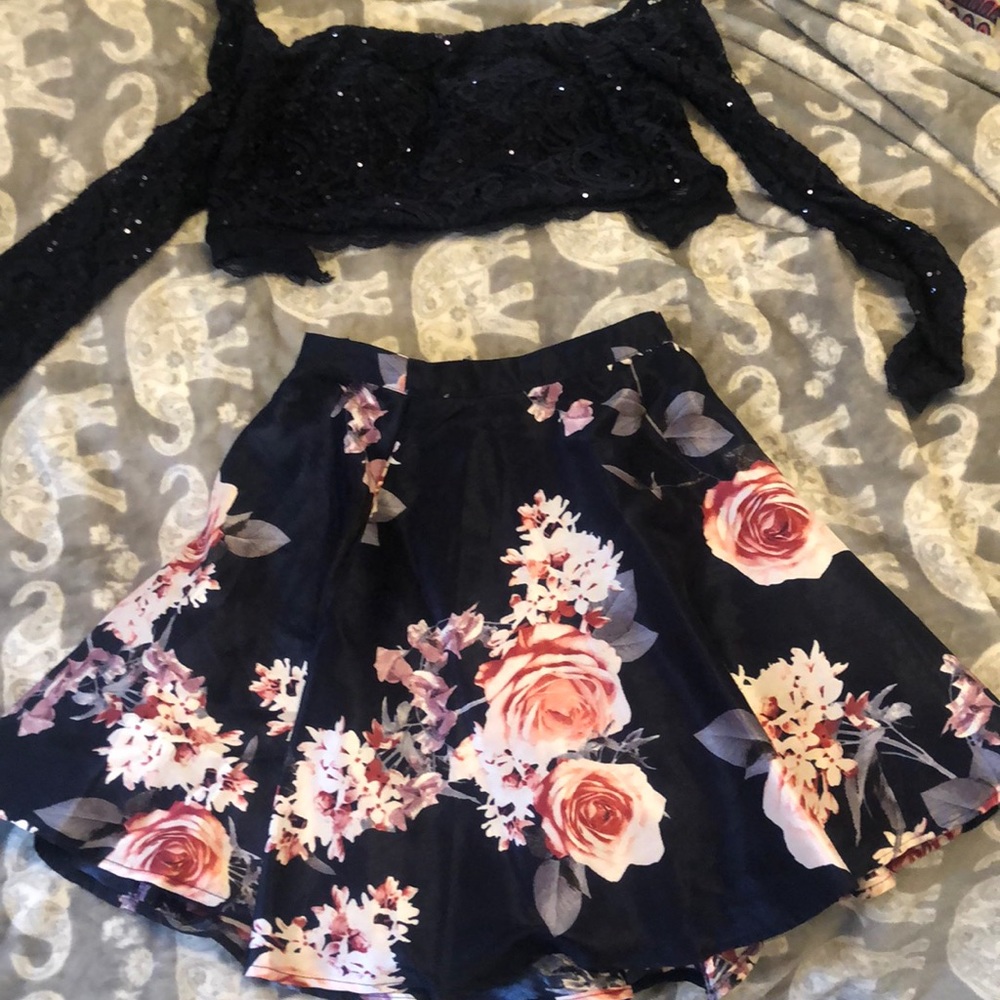 two piece homecoming dress